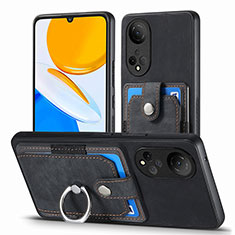 Funda Silicona Goma de Cuero Carcasa SD2 para Huawei Honor X7 Negro