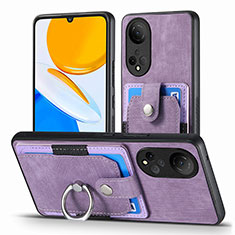 Funda Silicona Goma de Cuero Carcasa SD2 para Huawei Honor X7 Purpura Claro