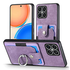 Funda Silicona Goma de Cuero Carcasa SD2 para Huawei Honor X8 4G Purpura Claro