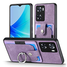 Funda Silicona Goma de Cuero Carcasa SD2 para Oppo A57 4G Purpura Claro