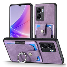 Funda Silicona Goma de Cuero Carcasa SD2 para Oppo A57 5G Purpura Claro