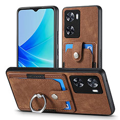 Funda Silicona Goma de Cuero Carcasa SD2 para Oppo A77s Marron