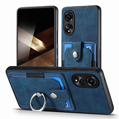 Funda Silicona Goma de Cuero Carcasa SD2 para Oppo A78 4G Azul