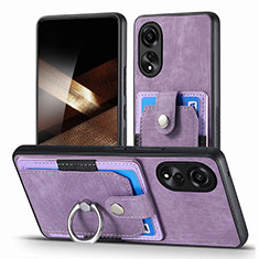 Funda Silicona Goma de Cuero Carcasa SD2 para Oppo A78 4G Purpura Claro