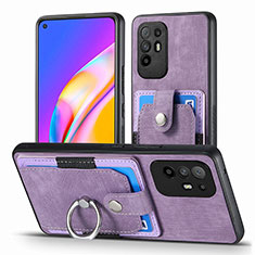 Funda Silicona Goma de Cuero Carcasa SD2 para Oppo A94 5G Purpura Claro