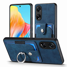 Funda Silicona Goma de Cuero Carcasa SD2 para Oppo A98 5G Azul