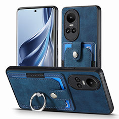 Funda Silicona Goma de Cuero Carcasa SD2 para Oppo Reno10 5G Azul