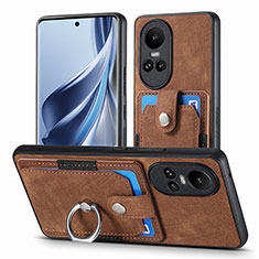 Funda Silicona Goma de Cuero Carcasa SD2 para Oppo Reno10 5G Marron