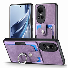 Funda Silicona Goma de Cuero Carcasa SD2 para Oppo Reno10 5G Purpura Claro