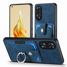 Funda Silicona Goma de Cuero Carcasa SD2 para Oppo Reno8 T 4G Azul