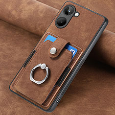 Funda Silicona Goma de Cuero Carcasa SD2 para Realme 10 4G Marron