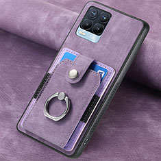 Funda Silicona Goma de Cuero Carcasa SD2 para Realme 8 4G Purpura Claro