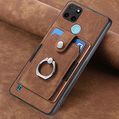 Funda Silicona Goma de Cuero Carcasa SD2 para Realme C21Y Marron