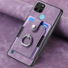 Funda Silicona Goma de Cuero Carcasa SD2 para Realme C21Y Purpura Claro