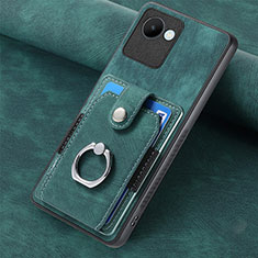 Funda Silicona Goma de Cuero Carcasa SD2 para Realme C30 Verde