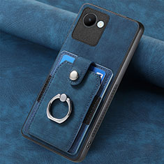 Funda Silicona Goma de Cuero Carcasa SD2 para Realme C30s Azul