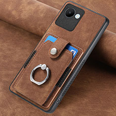 Funda Silicona Goma de Cuero Carcasa SD2 para Realme C30s Marron