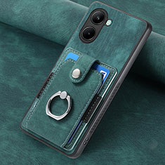 Funda Silicona Goma de Cuero Carcasa SD2 para Realme C33 (2023) Verde