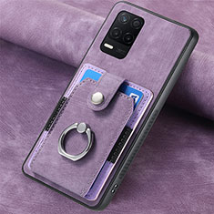 Funda Silicona Goma de Cuero Carcasa SD2 para Realme Narzo 30 5G Purpura Claro