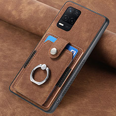 Funda Silicona Goma de Cuero Carcasa SD2 para Realme V13 5G Marron