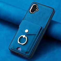 Funda Silicona Goma de Cuero Carcasa SD2 para Samsung Galaxy A04 4G Azul