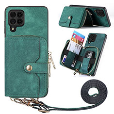 Funda Silicona Goma de Cuero Carcasa SD2 para Samsung Galaxy A12 5G Verde