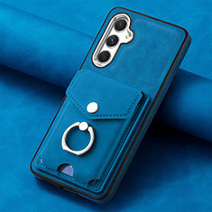 Funda Silicona Goma de Cuero Carcasa SD2 para Samsung Galaxy A34 5G Azul