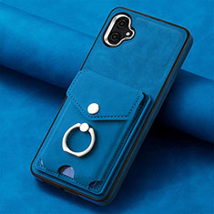 Funda Silicona Goma de Cuero Carcasa SD2 para Samsung Galaxy F04 Azul