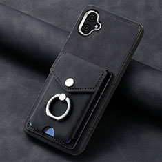 Funda Silicona Goma de Cuero Carcasa SD2 para Samsung Galaxy F04 Negro