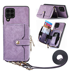 Funda Silicona Goma de Cuero Carcasa SD2 para Samsung Galaxy M12 Purpura Claro