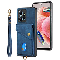 Funda Silicona Goma de Cuero Carcasa SD2 para Xiaomi Redmi Note 12 4G Azul