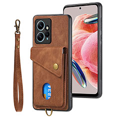 Funda Silicona Goma de Cuero Carcasa SD2 para Xiaomi Redmi Note 12 4G Marron