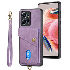 Funda Silicona Goma de Cuero Carcasa SD2 para Xiaomi Redmi Note 12 4G Purpura Claro