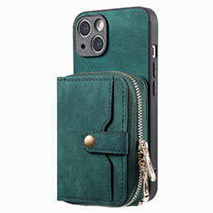 Funda Silicona Goma de Cuero Carcasa SD3 para Apple iPhone 13 Verde