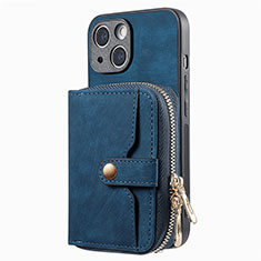 Funda Silicona Goma de Cuero Carcasa SD3 para Apple iPhone 14 Azul