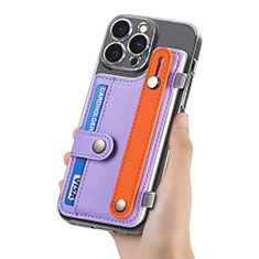 Funda Silicona Goma de Cuero Carcasa SD3 para Apple iPhone 15 Pro Purpura Claro