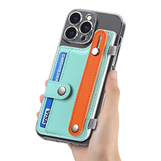 Funda Silicona Goma de Cuero Carcasa SD3 para Apple iPhone 16 Pro Cian