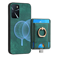 Funda Silicona Goma de Cuero Carcasa SD3 para Oppo A16 Verde