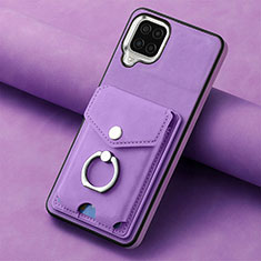 Funda Silicona Goma de Cuero Carcasa SD3 para Samsung Galaxy A12 5G Morado