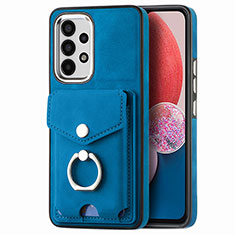 Funda Silicona Goma de Cuero Carcasa SD3 para Samsung Galaxy A13 4G Azul