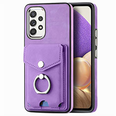 Funda Silicona Goma de Cuero Carcasa SD3 para Samsung Galaxy A32 5G Morado