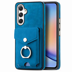 Funda Silicona Goma de Cuero Carcasa SD3 para Samsung Galaxy A34 5G Azul