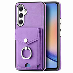 Funda Silicona Goma de Cuero Carcasa SD3 para Samsung Galaxy A34 5G Purpura Claro