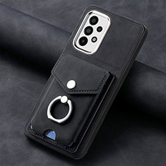 Funda Silicona Goma de Cuero Carcasa SD3 para Samsung Galaxy A73 5G Negro