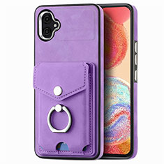 Funda Silicona Goma de Cuero Carcasa SD3 para Samsung Galaxy F04 Morado