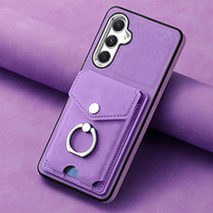 Funda Silicona Goma de Cuero Carcasa SD3 para Samsung Galaxy Jump3 5G Morado