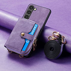 Funda Silicona Goma de Cuero Carcasa SD3 para Samsung Galaxy S22 Plus 5G Purpura Claro