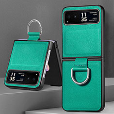 Funda Silicona Goma de Cuero Carcasa SD4 para Motorola Moto Razr 40 5G Verde