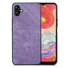 Funda Silicona Goma de Cuero Carcasa SD4 para Samsung Galaxy A04 4G Morado