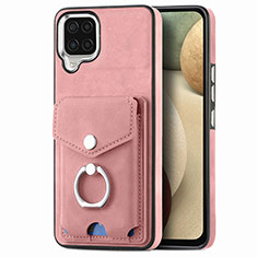 Funda Silicona Goma de Cuero Carcasa SD4 para Samsung Galaxy A12 5G Rosa